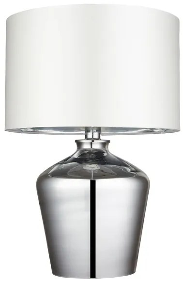 Endon 61198 - Stolná lampa WALDORF 1xE27/10W/230V lesklý chróm/biela
