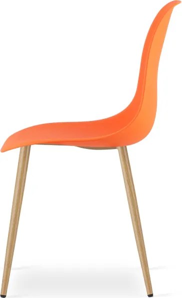 Jedálenská stolička WAT oranžová - naturálne nohy (1 ks)