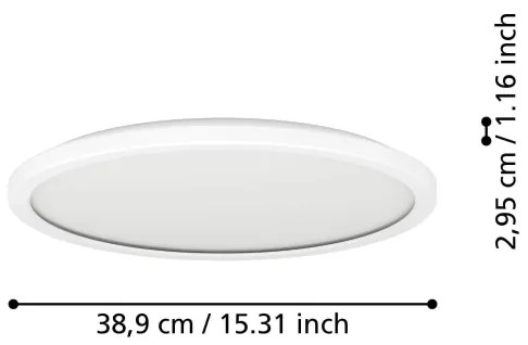 Eglo 901447 - LED Kúpeľňové svietidlo ROVITO 18,5W/230V pr. 38,9 cm IP44 biela