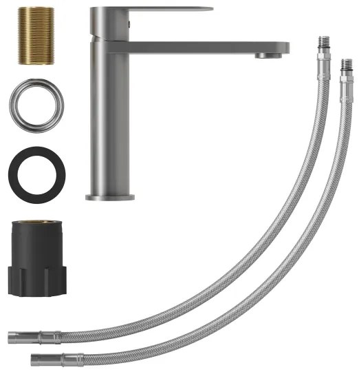 BATH DELUXE 28-017-02-73-02 - Umývadlová batéria TARNBY 17,3 cm práškově šedá