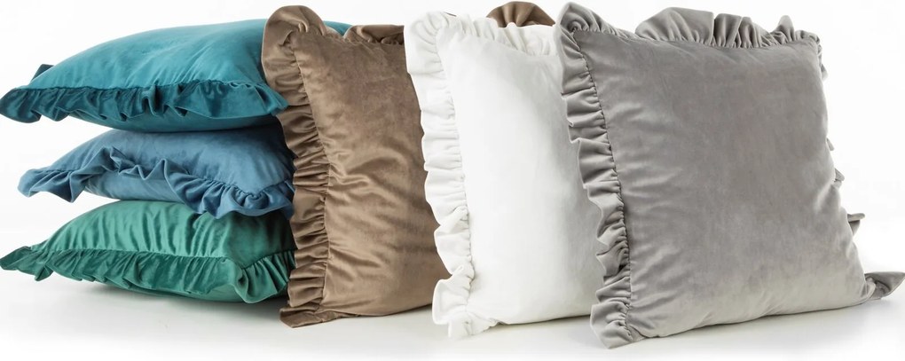 DEKORAČNÁ OBLIEČKA NA VANKÚŠ BRENDA 45X45 CM TMAVOSIVÁ