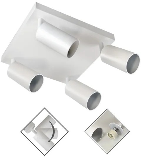 Bodové svietidlo FARGO 4xGU10/30W/230V biela