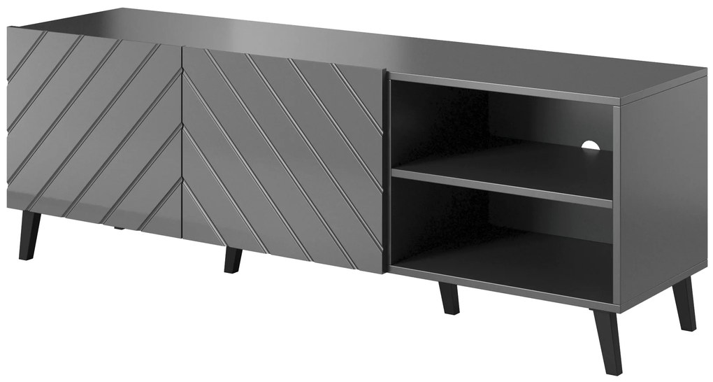Cama Sivý TV stolík Abeto 2D