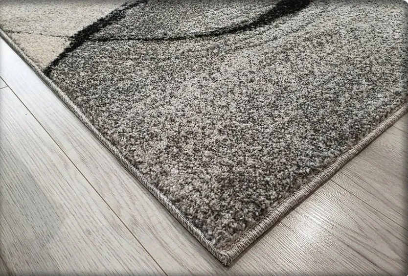 Sivý koberec Rio 443 s linkovaným vzorom – rôzne rozmery Rozmer: 300x400 cm
