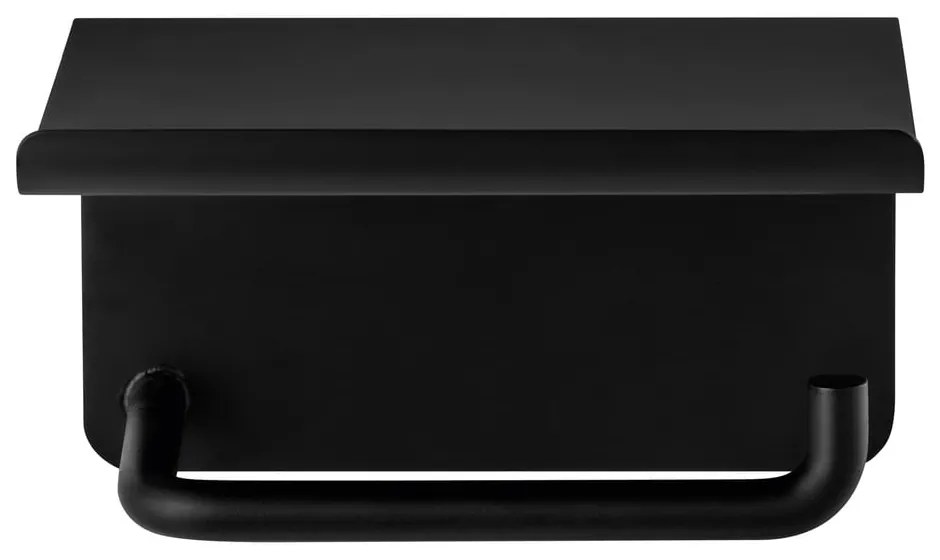 Čierny nástenný držiak na toaletný papier z nehrdzavejúcej ocele Modo – Blomus