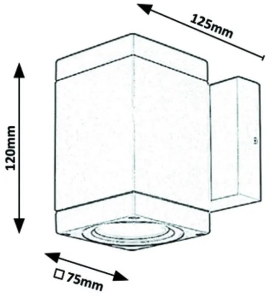 Rabalux - Vonkajšie nástenné svietidlo 1xGU10/35W/230V IP54