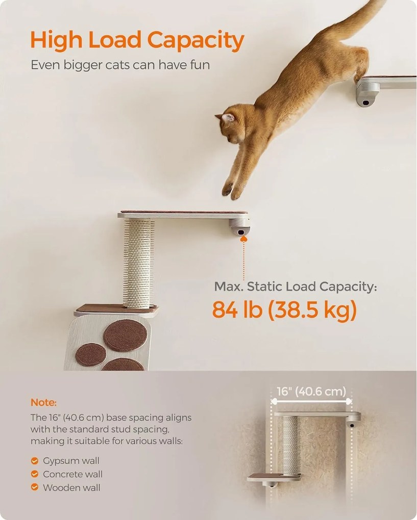 Kolekcia Feandrea Clickat – č. 004 Mačacie schody, rozšíriteľné, hnedá farba