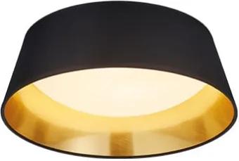 Čierne stropné LED svietidlo Trio Ponts, priemer 34 cm