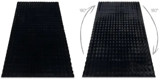 Koberec BUBBLE čierny 25 štrukturálny 3D