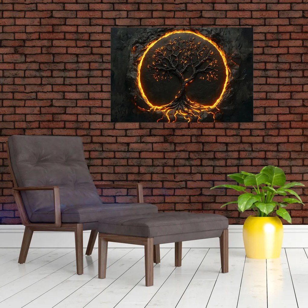 Obraz – Strom života v láve II. (90x60 cm)