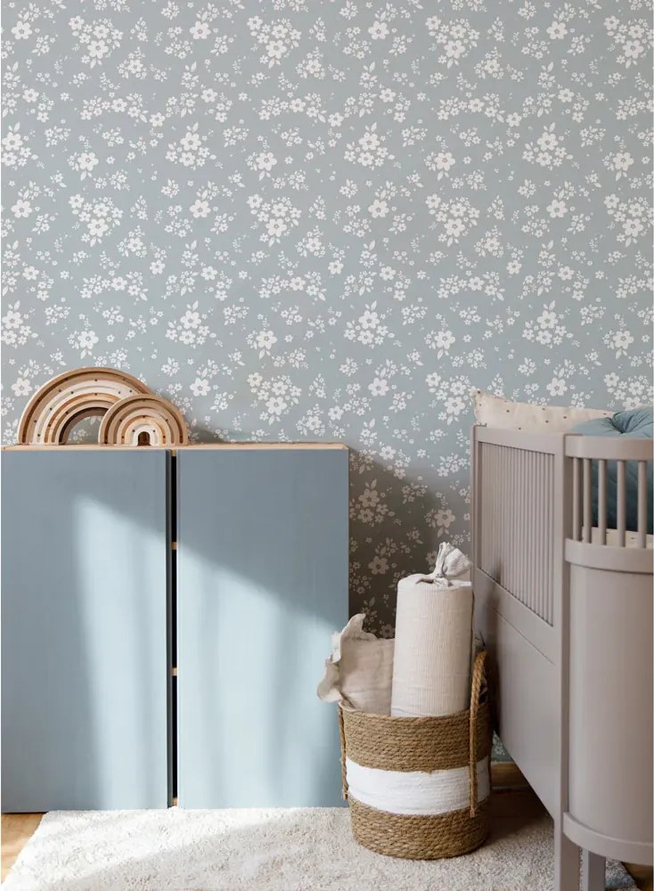 Tapeta modrá lúka 280x50 cm