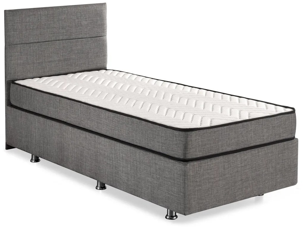 Jednolôžková posteľ Silver s úložným priestorom - sivá 80 x 180 cm