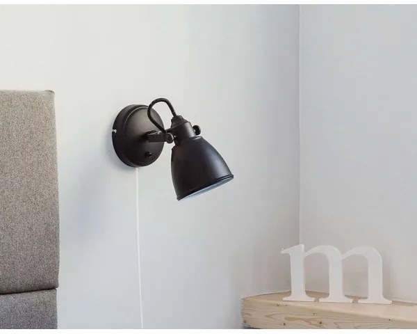 Markslöjd 105814 - Nástenné svietidlo FJÄLLBACKA 1xE14/40W/230V čierna