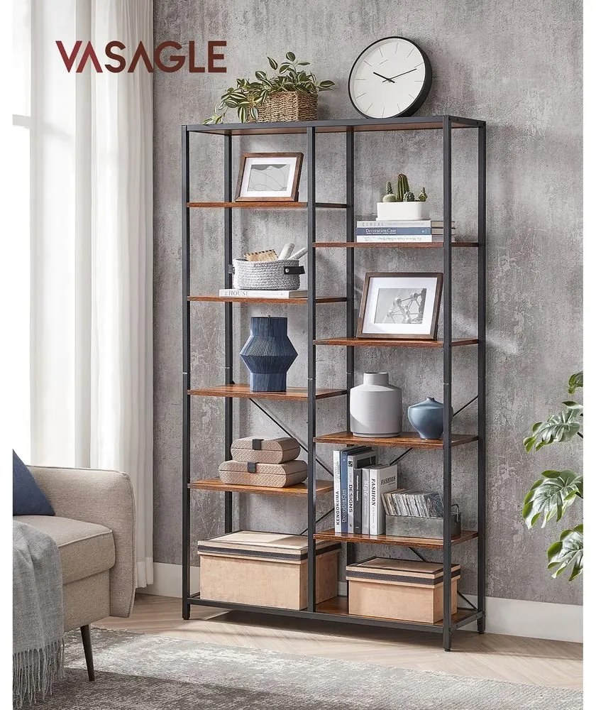 Knižnica VASAGLE s otvorenými priehradkami LLS155B01