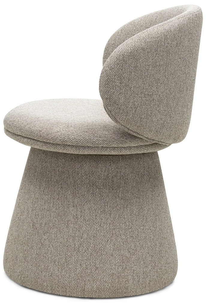 Designová otočná jídelní židle Chamil béžovošedá