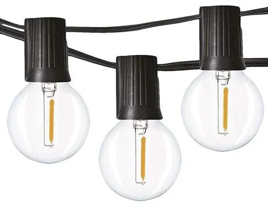 Solight LED vonkajšia reťaz s žiarovkami, 25 žiaroviek, 15m +5m, 20W, teplá biela