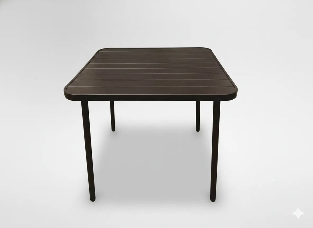 Garden Line ŠTVORCOVÝ ZÁHRADNÝ STÔL 80 x 80 x 72 CM HNEDÝ