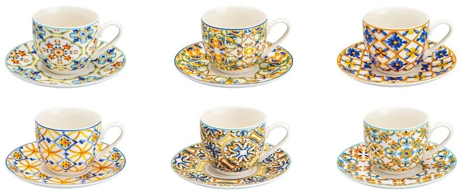 Súprava 6 šálok s tanierikom Brandani Medicea