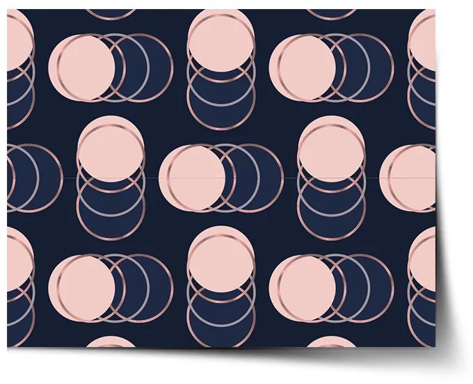 Sablio Plagát Kruhy a bodky - 120x80 cm