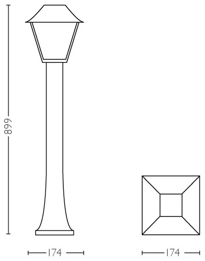 Philips 16497/30/PN - Vonkajšia lampa MYGARDEN ALPENGLOW E27/60W/230V