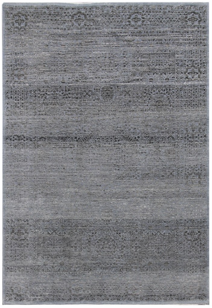 Diamond Carpets koberce Ručne viazaný kusový koberec Diamond DC-MAMLOOK jeans blue / black - 180x275 cm