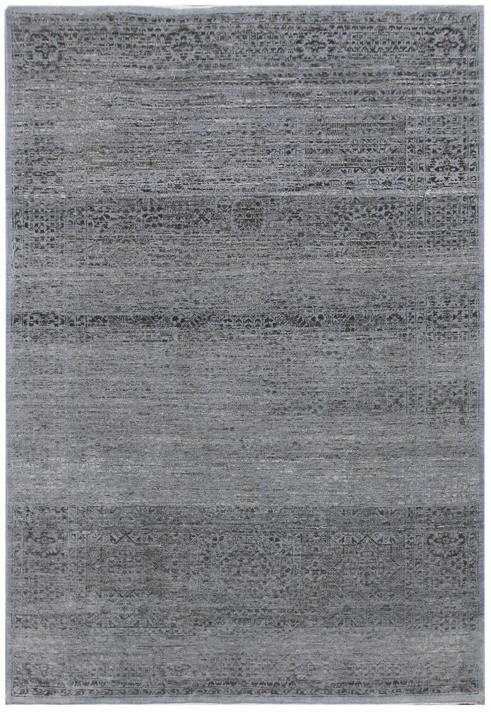 Diamond Carpets koberce Ručne viazaný kusový koberec Diamond DC-MAMLOOK jeans blue / black - 245x305 cm