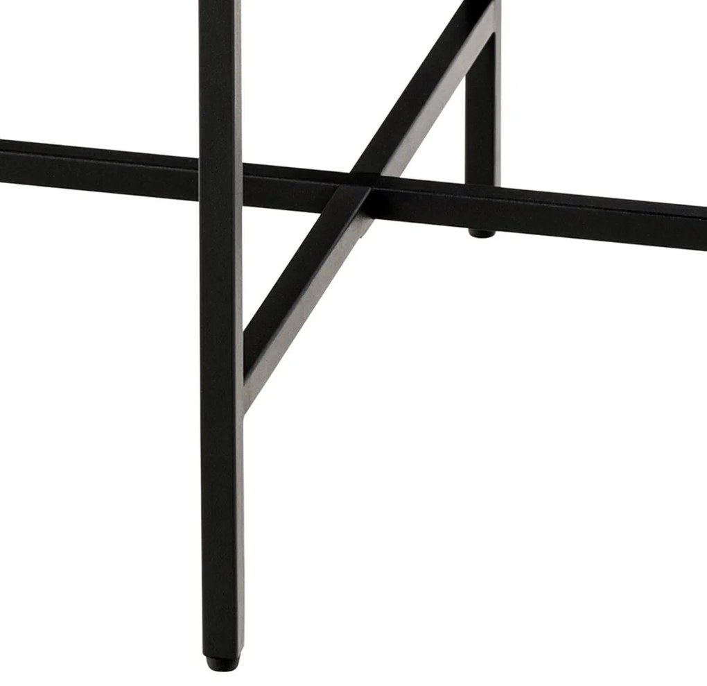 Odkladací stolík Lamoine 40 cm čierny/čierny mramor