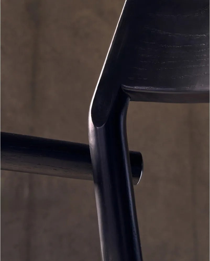 Čierna/béžová jedálenská stolička Falconera – Kave Home