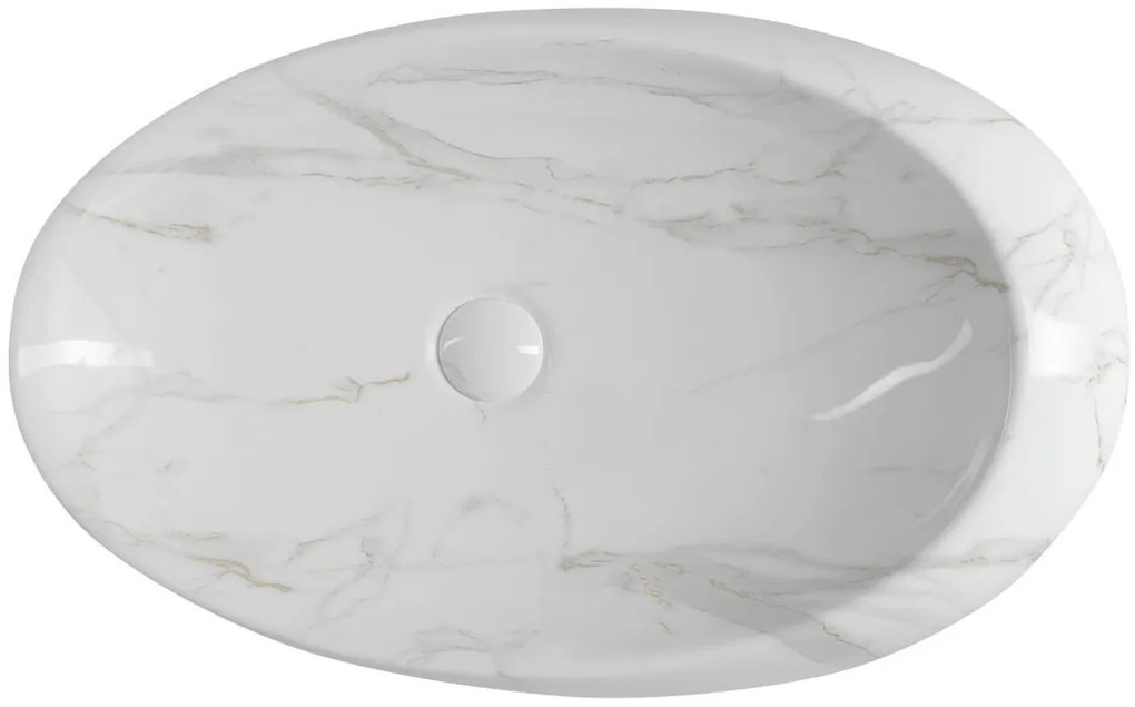 Sapho Sapho, DALMA keramické umývadlo 68x16,5x44 cm, carrara, MM317