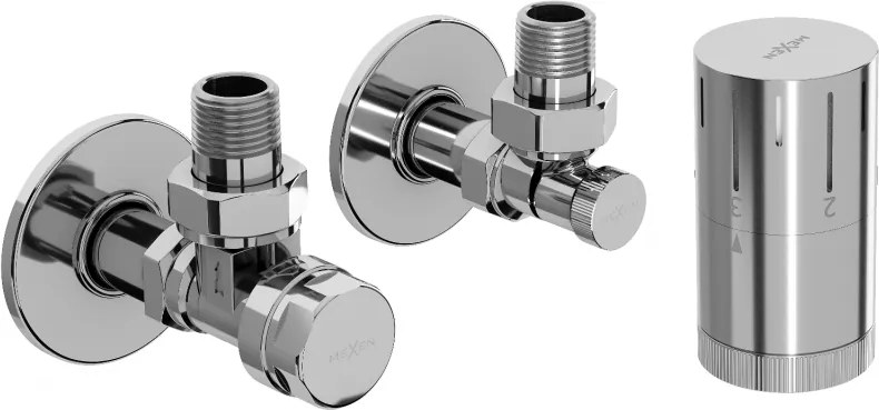 Mexen G05 uhlový termostatický set s krytom R, chróm - W901-958-904-01