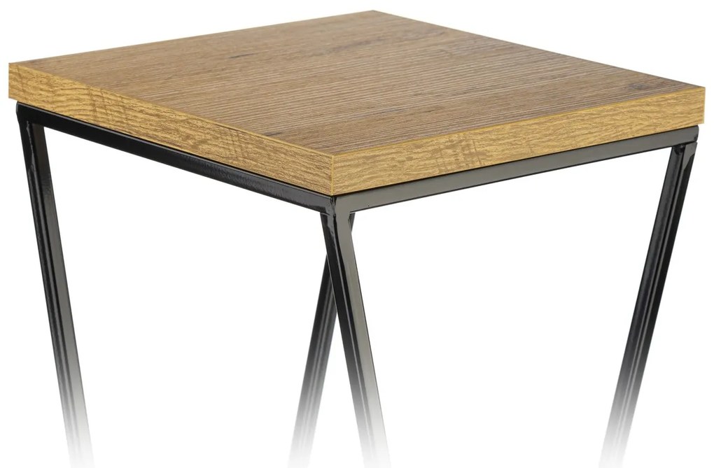 STOJAN NA KVETINÁČ LOFT7 70X24X24 CM ČIERNA/HNEDÁ
