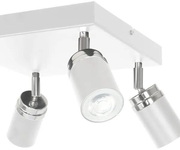 Bodové svietidlo RENO 4xGU10/8W/230V biela/chróm