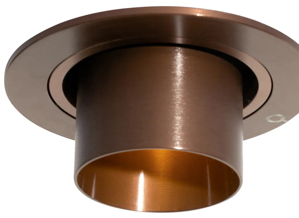 Moderné zabudované bodové svetlo tmavá bronz GU10 35 mm okrúhle sklopné - Installa