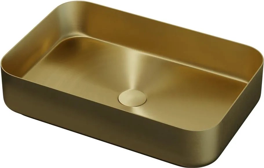 Umývadlo na dosku LJORDAL 52x34 cm oceľ/mosadz
