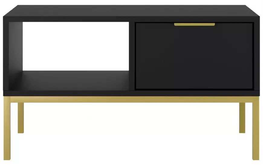 Konferenční stolek Austin 80 cm černá/zlatá