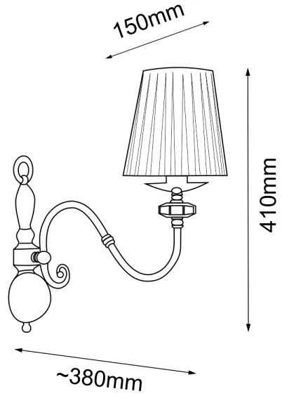 Amplex 8395 - Nástenná lampa LILOSA 1xE14/10W/230V