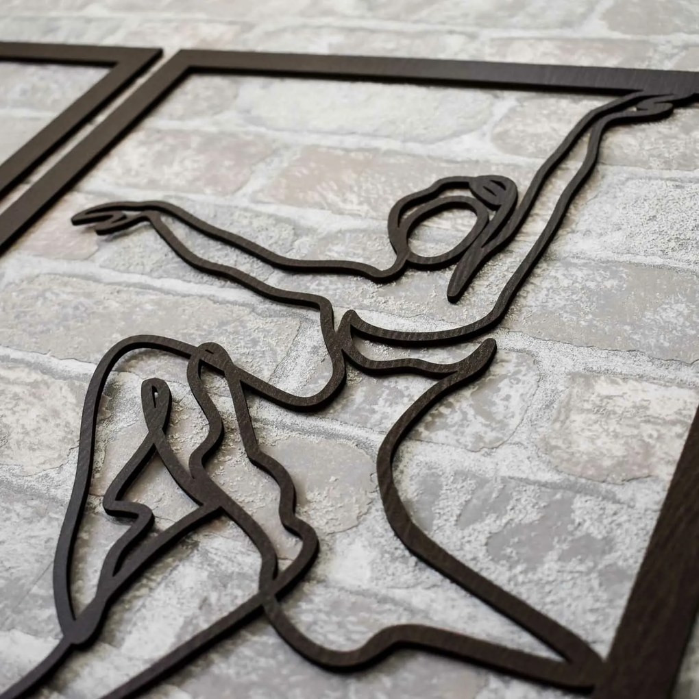 DUBLEZ | 3 dielny drevený obraz - Baletky