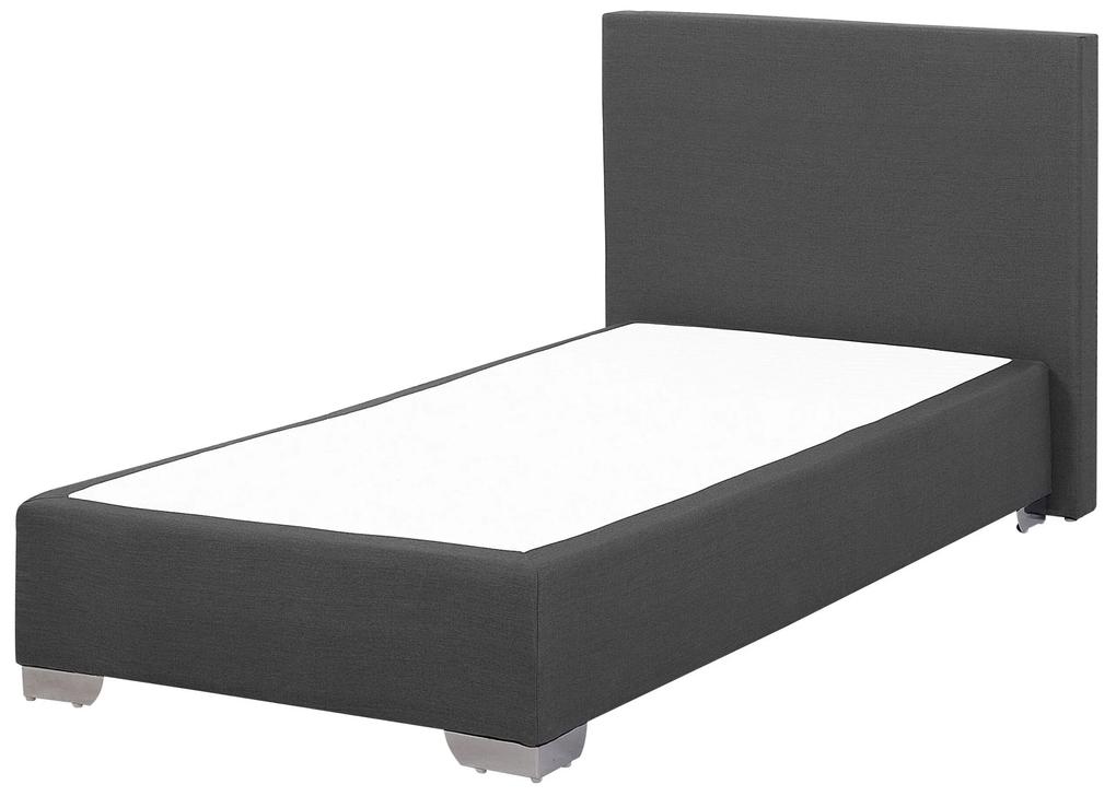 Kontinentálna čalúnená posteľ 90 x 200 cm sivá PRESIDENT  Beliani