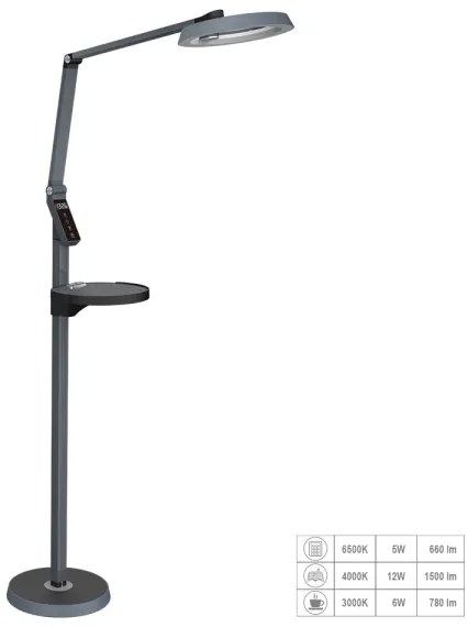 Prezent 31220 - LED Stmievateľná dotyková stojacia lampa SALSA LED/15W/230V