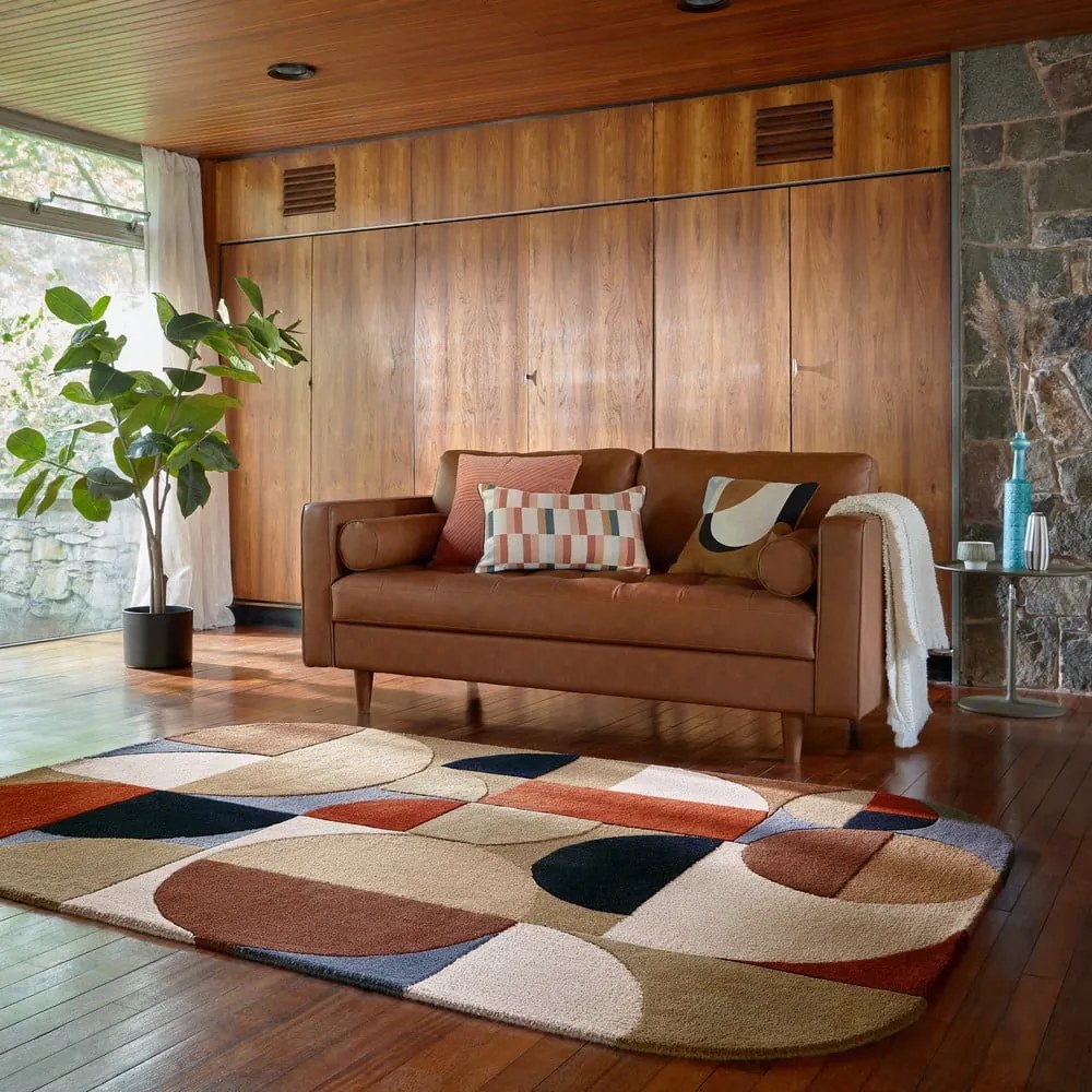 Ručne tkaný vlnený koberec v terakotovej farbe 200x290 cm Mia Arch – Flair Rugs