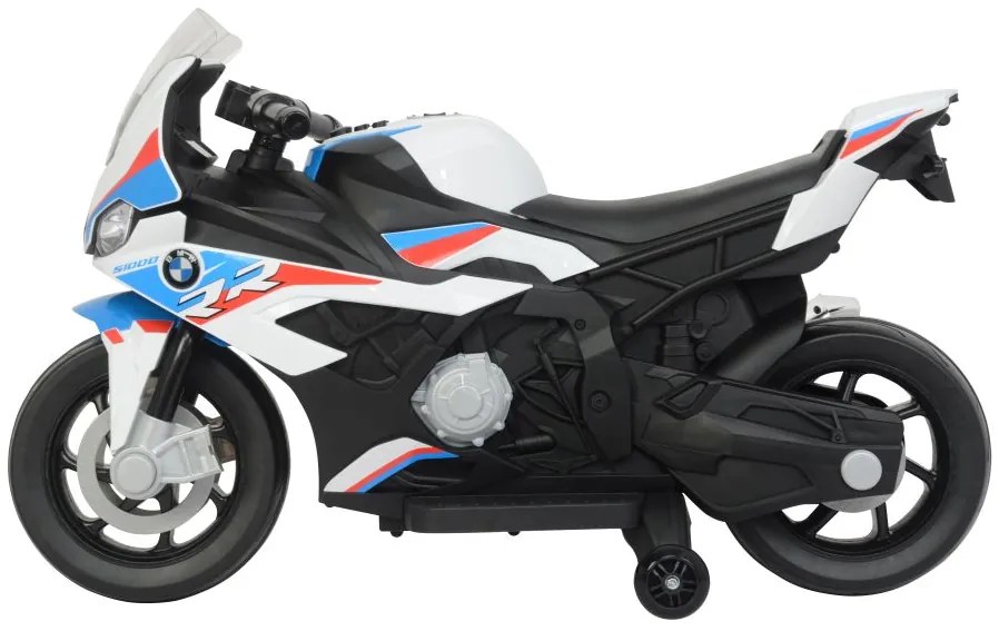 LEAN CARS Elektrická motorka BMW -S1000RR 2156 - biela - 1x45W - 12V3,5Ah - 2022