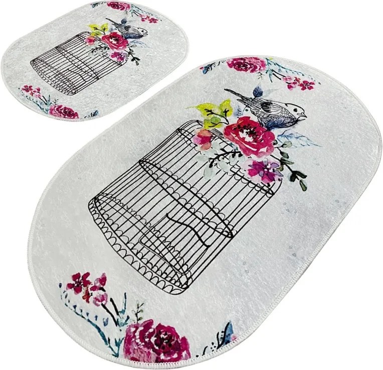 Súprava 2 kusov kúpeľňových predložiek Cage viacfarebná