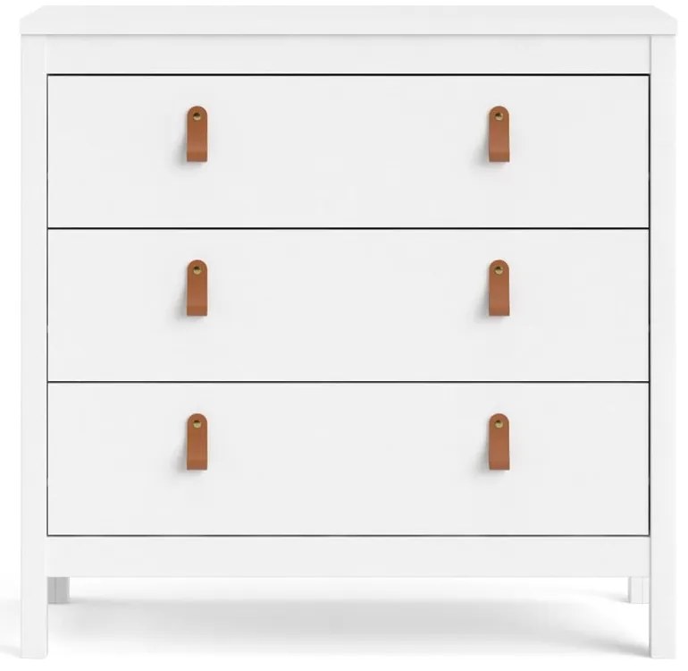 Biela nízka komoda 82x80 cm Madrid – Tvilum