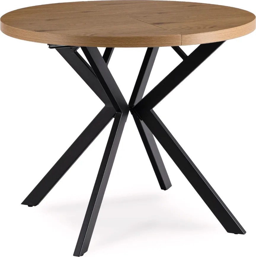 LUGO Rozkladací stôl 90-190 cm zlatý dub / čierna