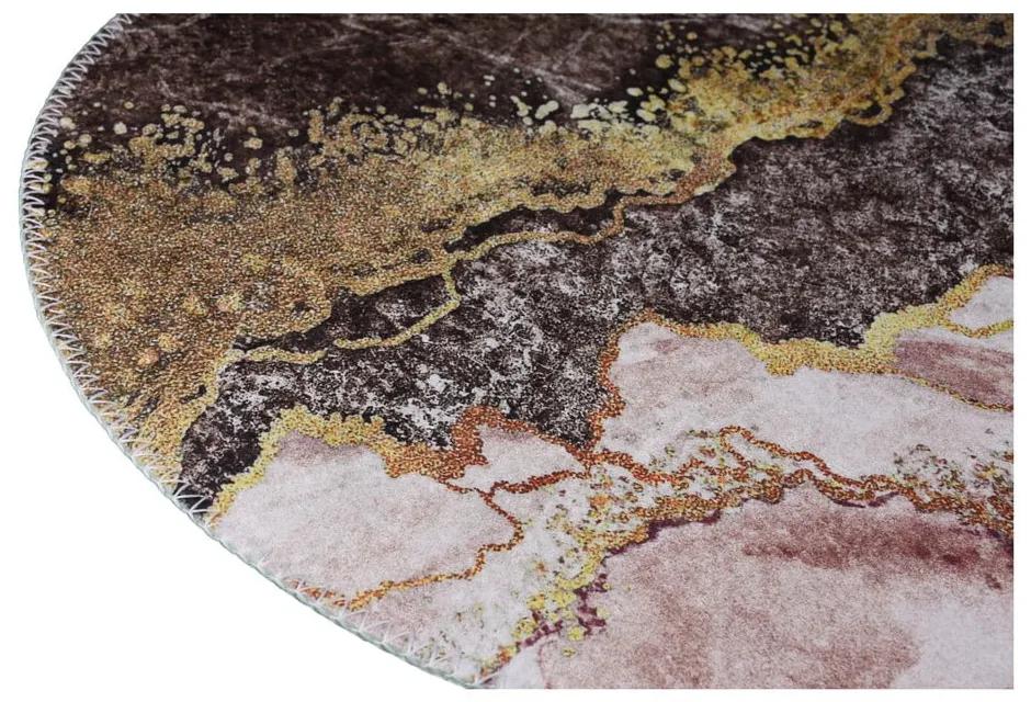 Umývateľný koberec v hnedo-zlatej farbe 80x120 cm – Vitaus