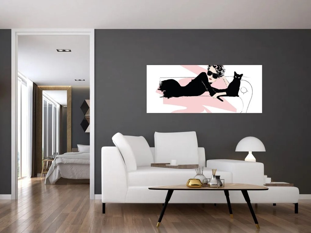 Obraz - Fashion lady (120x50 cm)