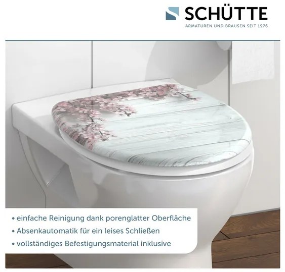 Schütte WC doska (Kvety/drevo) (100335900)