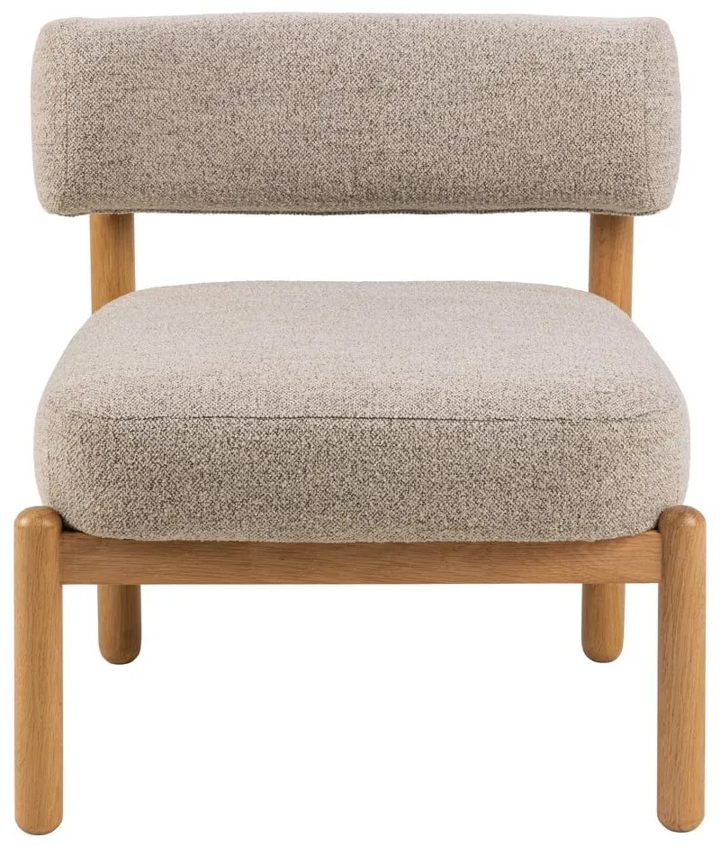 Béžové kreslo z textílie buklé Burley – Actona