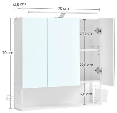 Zrkadlová skrinka s osvetlením BBK124W14