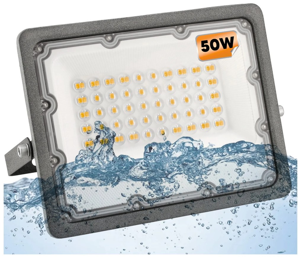 BERGE LED reflektor 50W - vodeodolný - neutrálna biela